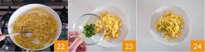 Spaghetti with Shrimps, Stracchino and Saffron Recipe