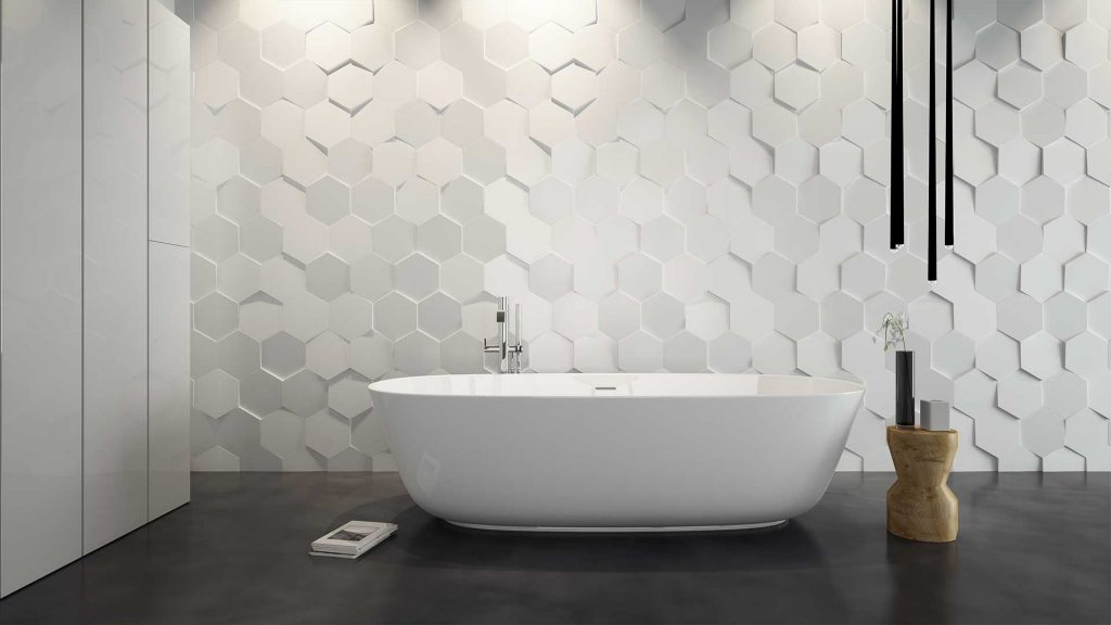 Wall design in the bathroom - to feel good