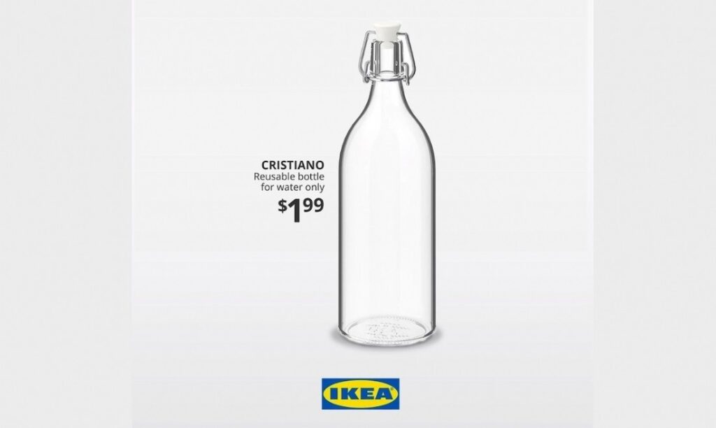 Ikea Unveils a Bottle Named 'Cristiano' to Tackle Coca-Cola