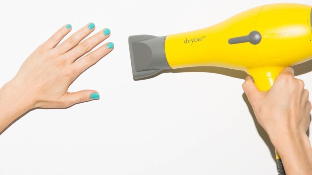 hairdryer make nail polish dry faster