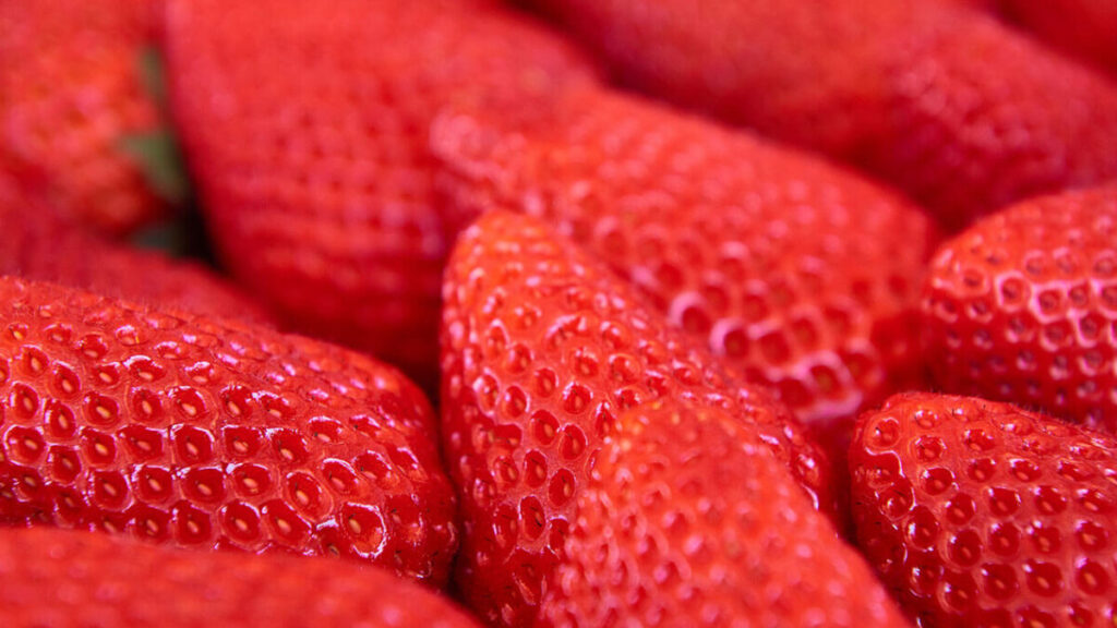 Crushed strawberries