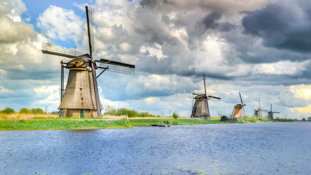 windmills in Kinderdijk