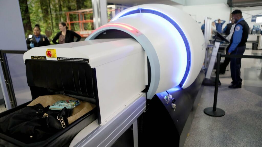 Airport luggage scanner