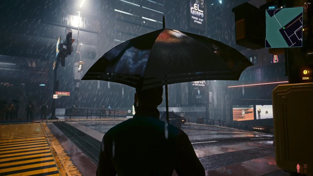 Cyberpunk 2077 New Update Introduces Umbrellas to the Streets of Night City