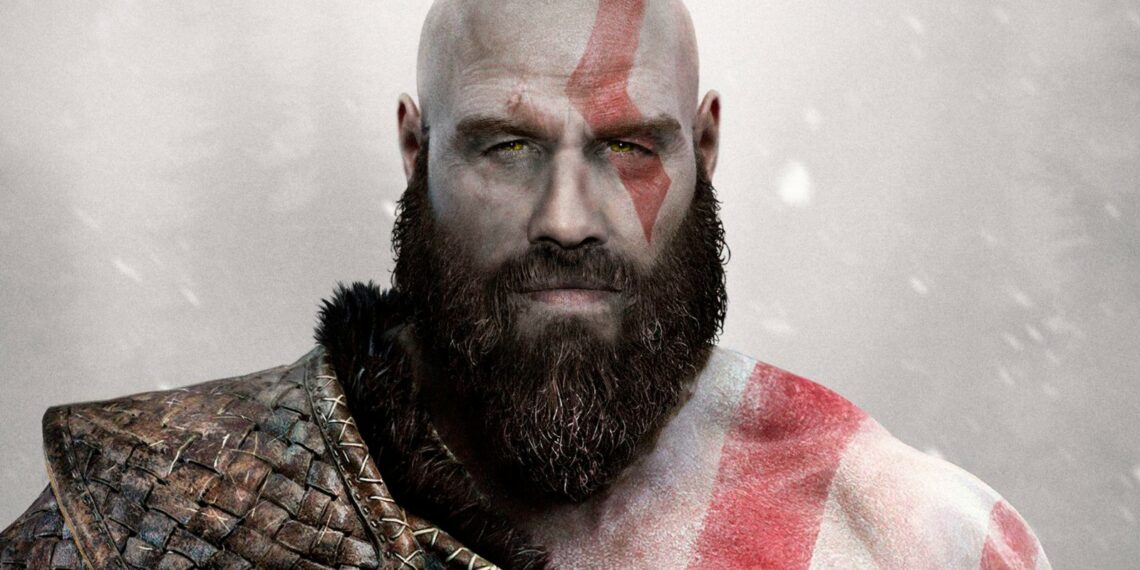 John Travolta in the Guise of Kratos in a Sony Exclusive Commercial 41 John Travolta Kratos