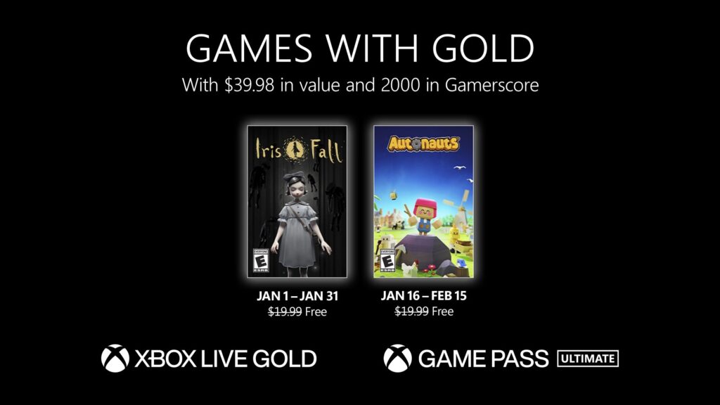January 2022 Games With Gold: Microsoft Unveils Its Next Weak Offering