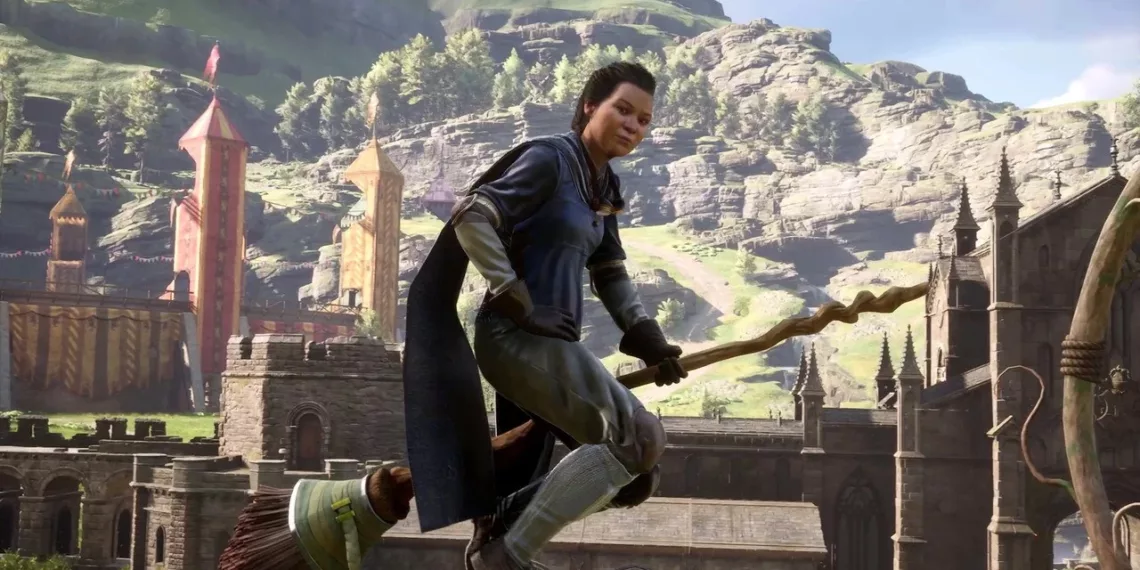Broom Flying in Hogwarts Legacy