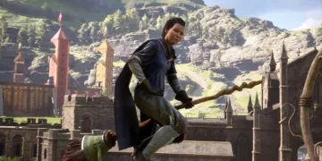 Broom Flying in Hogwarts Legacy