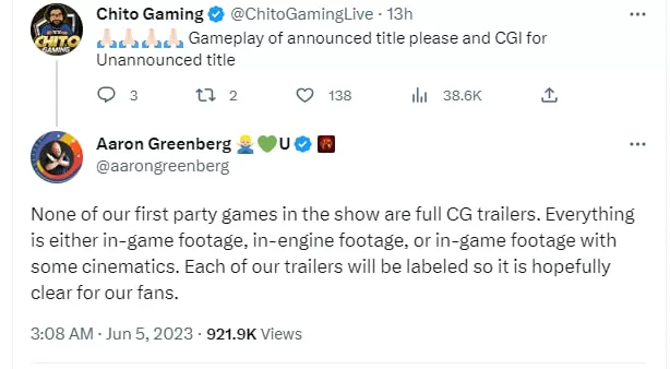 Xbox Games Showcase tweet 
