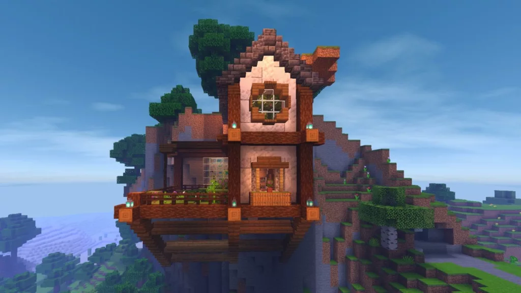 Cliffside House in Minecraft