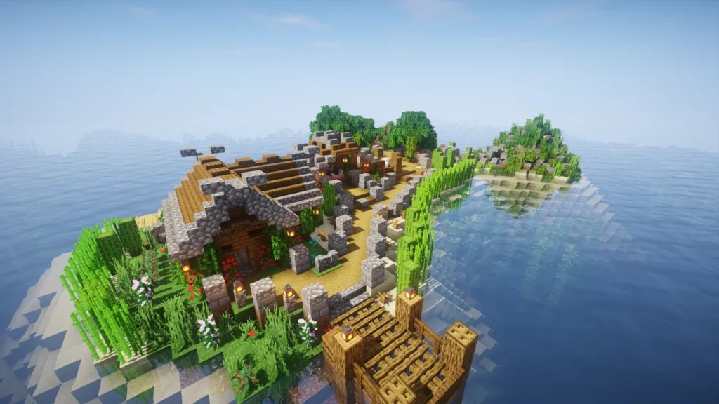 Island Base in Minecraft