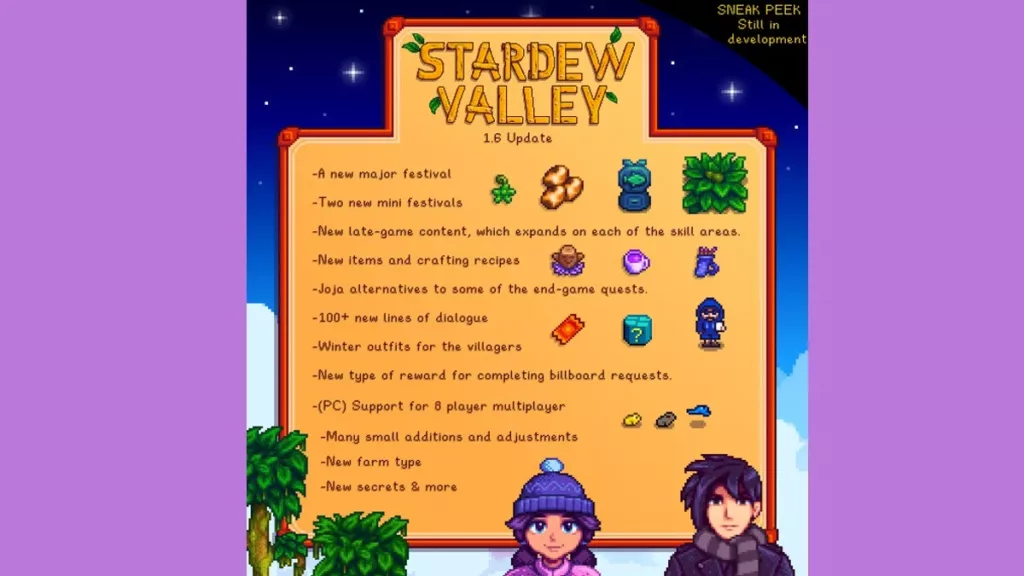 Stardew Valley 1.6 update