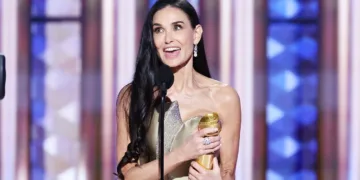 Demi Moore Wins First Golden Globe at 62 for "The Substance" 1 Demi Moore