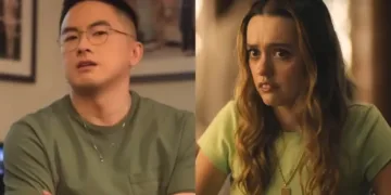 Bowen Yang and Aimee Lou Wood