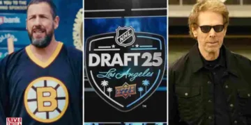 Sandler, Bruckheimer Turn NHL Draft Into Hollywood Showcase 1 Adam Sandler and Jerry Bruckheimer