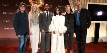 Golden Globes Producers Defend Podcast Prize and Face Their Own Satire on The Studio 1 Glenn Weiss