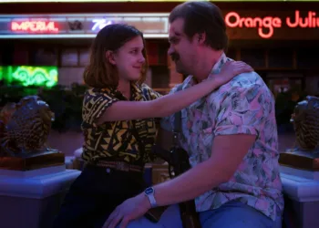 Millie Bobby Brown and David Harbour
