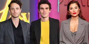 Colin Woodell, KJ Apa and Diane Guerrero